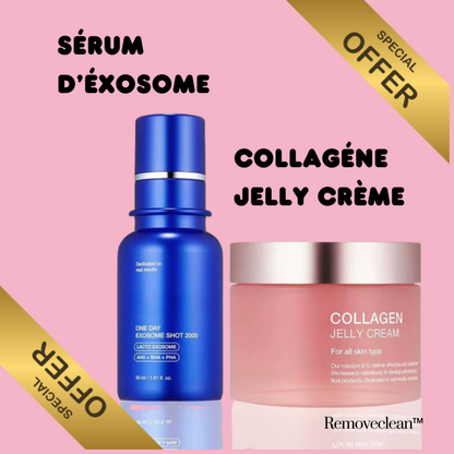 Removeclean™ - Crème à la gelée de collagène et Sérum d'éxosome